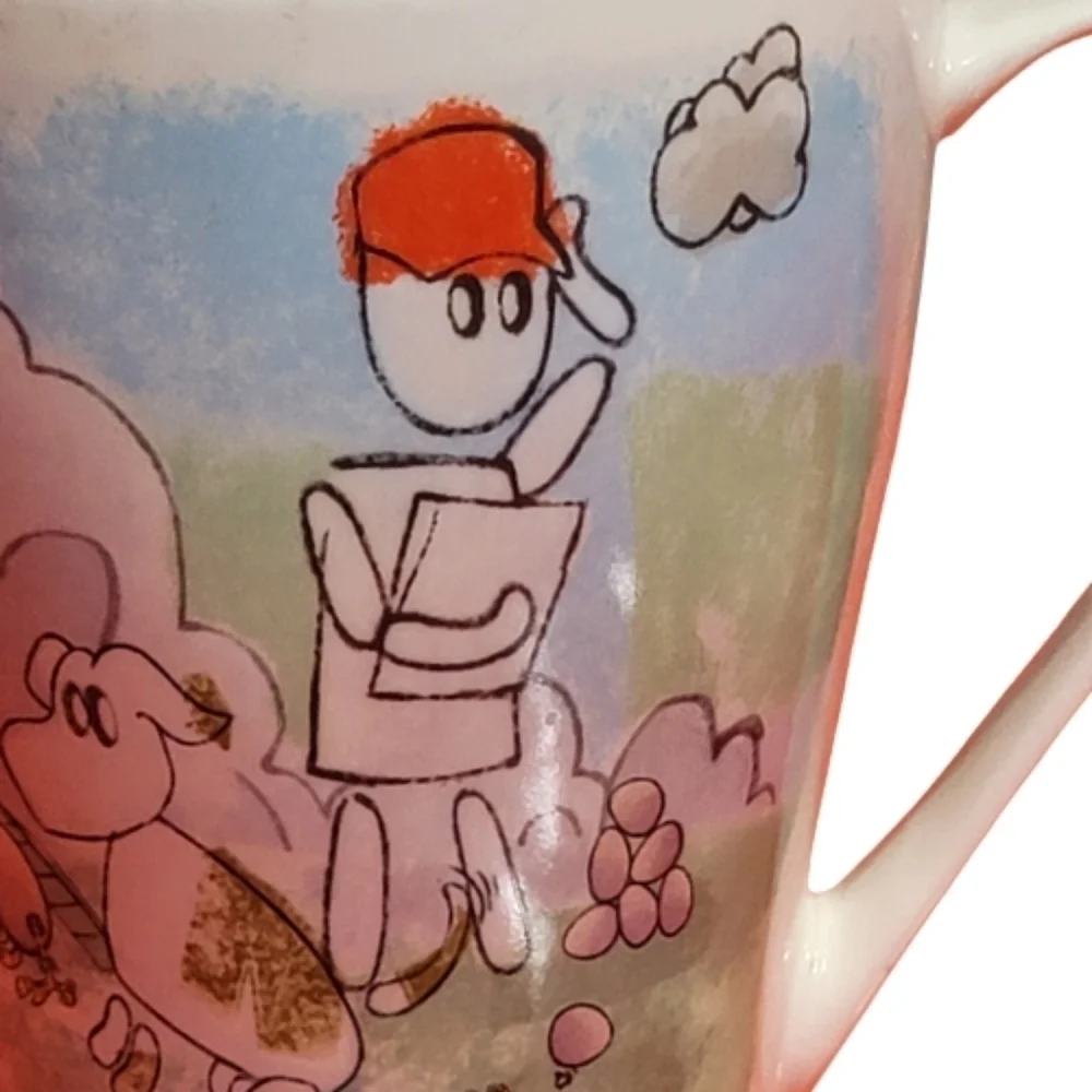 PAUL Cardew METAPHORICALLY SPEAKING new bone latte / coffee mug dog chickies